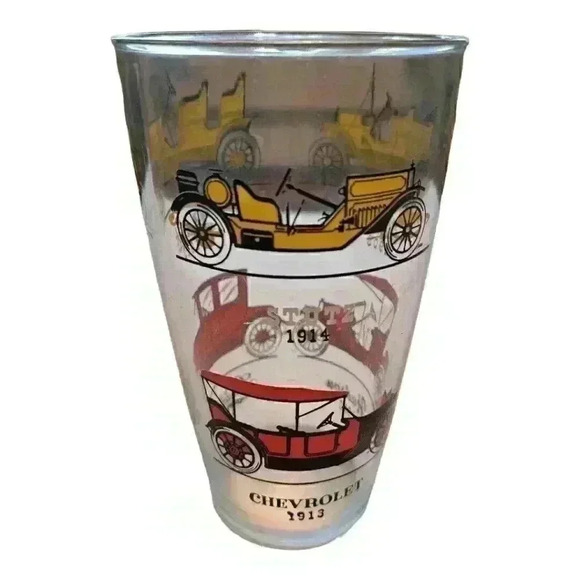 Vintage Hazel Atlas Cocktail Drink Shaker Mixer  Antique Car Design - Picture 2 of 7